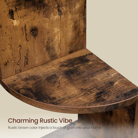VASAGLE zigzag design enhances room's rustic vibe