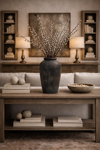 Vaseking table decor vase in warm terracotta tones for entryways.