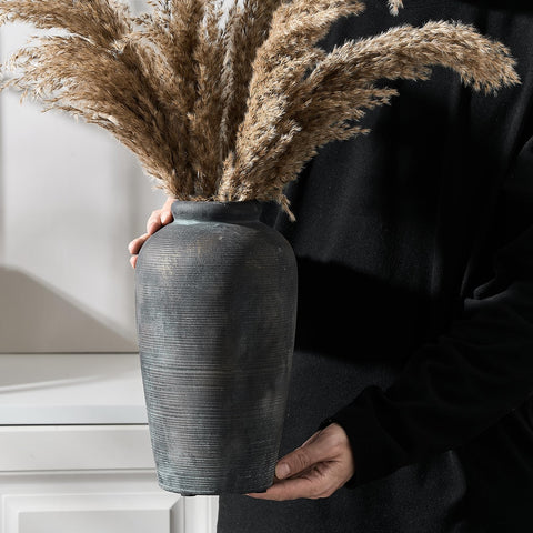 Vaseking living room ceramic vase for shelf styling and centerpiece ideas.