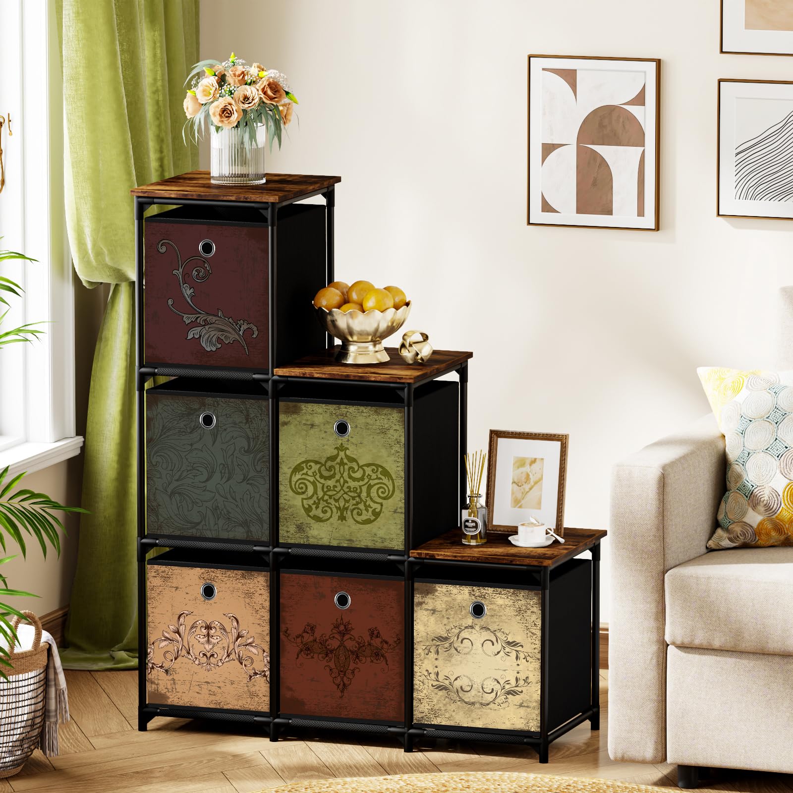 Vasicar decorative storage cube chest featuring a sturdy top for lights or decor