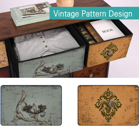 VASICAR dresser with sturdy steel frame offers durable daily use.