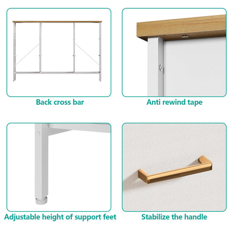 VASICAR wide TV stand in a living room setup that saves space and reduces clutter