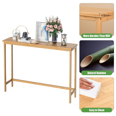 VASMIA foyer decor setup with bamboo console table