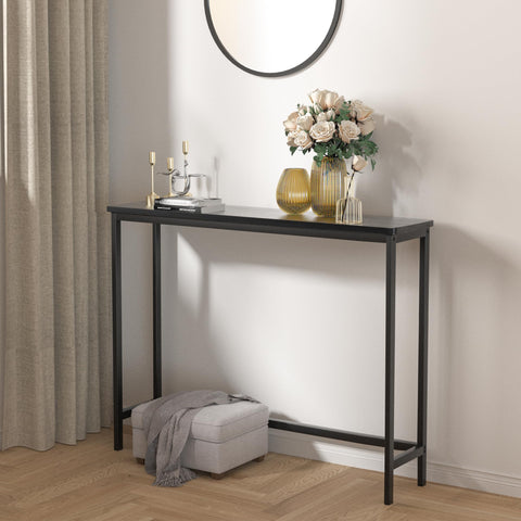VASMIA console table top view shows smooth, scratch-resistant finish.