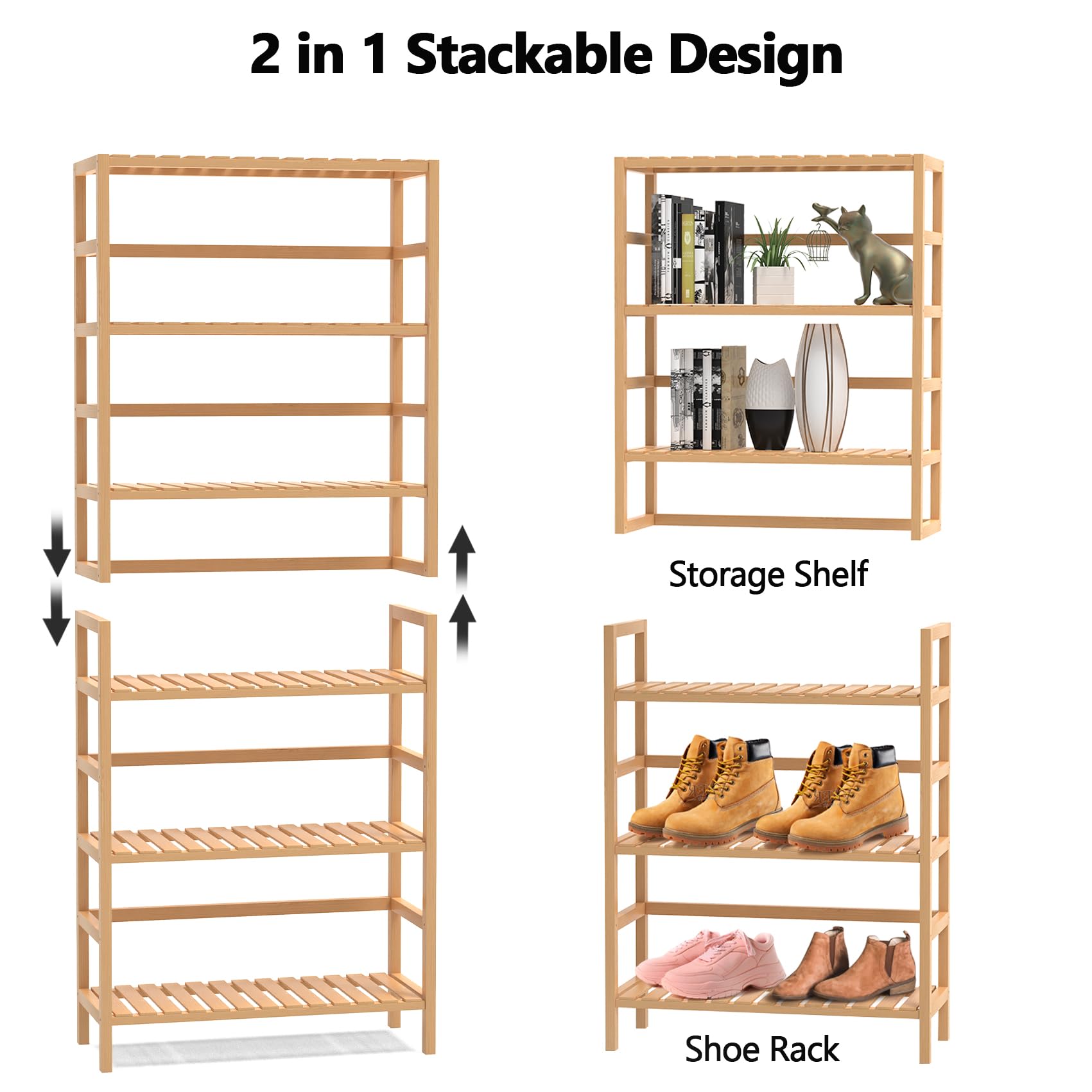 VASMIA FSC-certified bamboo emphasizes eco-friendly choice for sustainable home organization.