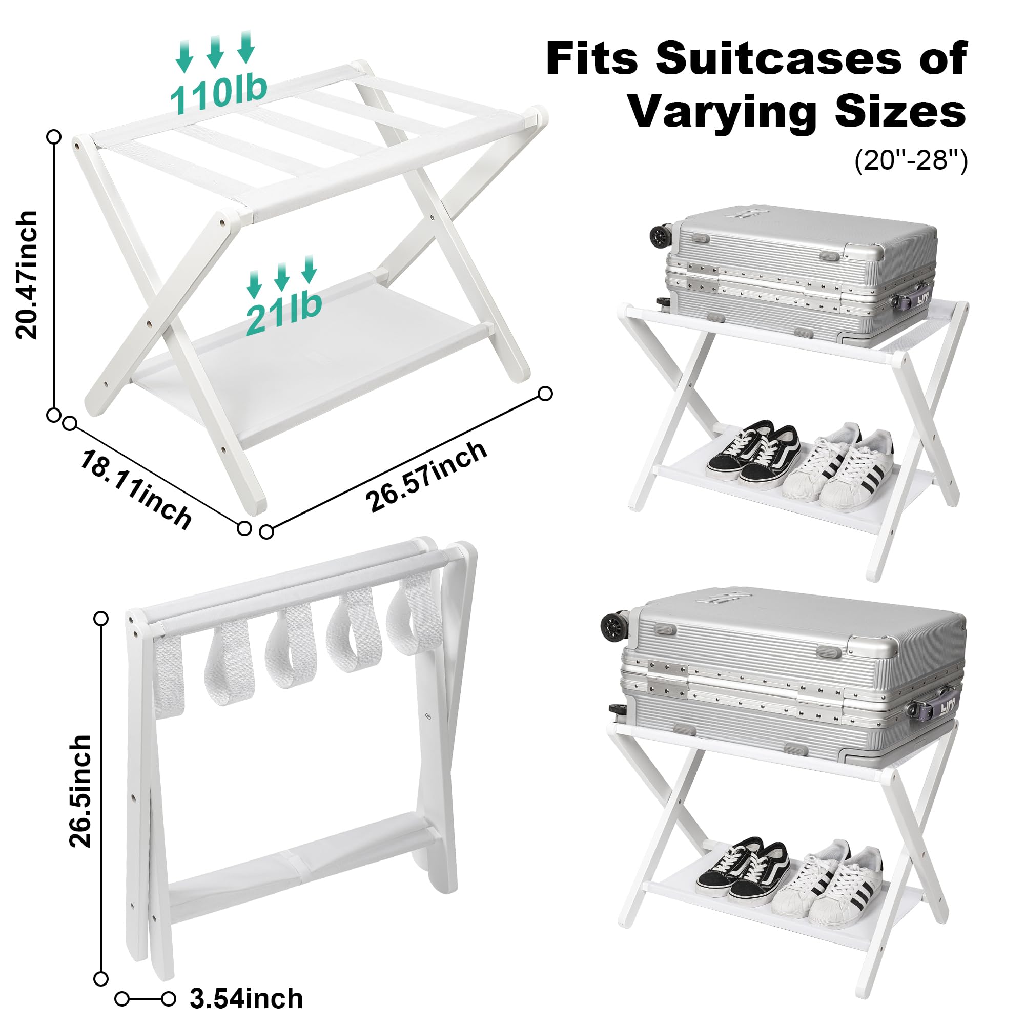 VASMIA luggage rack assembly with included Allen key for quick setup
