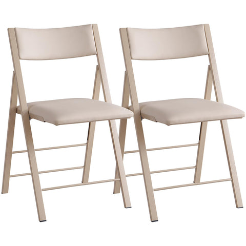 VASTATIO folding chairs with cushion in packaging, compact for easy transport