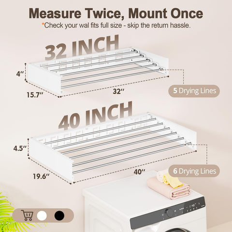 Vasunray five stainless steel drying rods offer sturdy, rust-resistant drying.