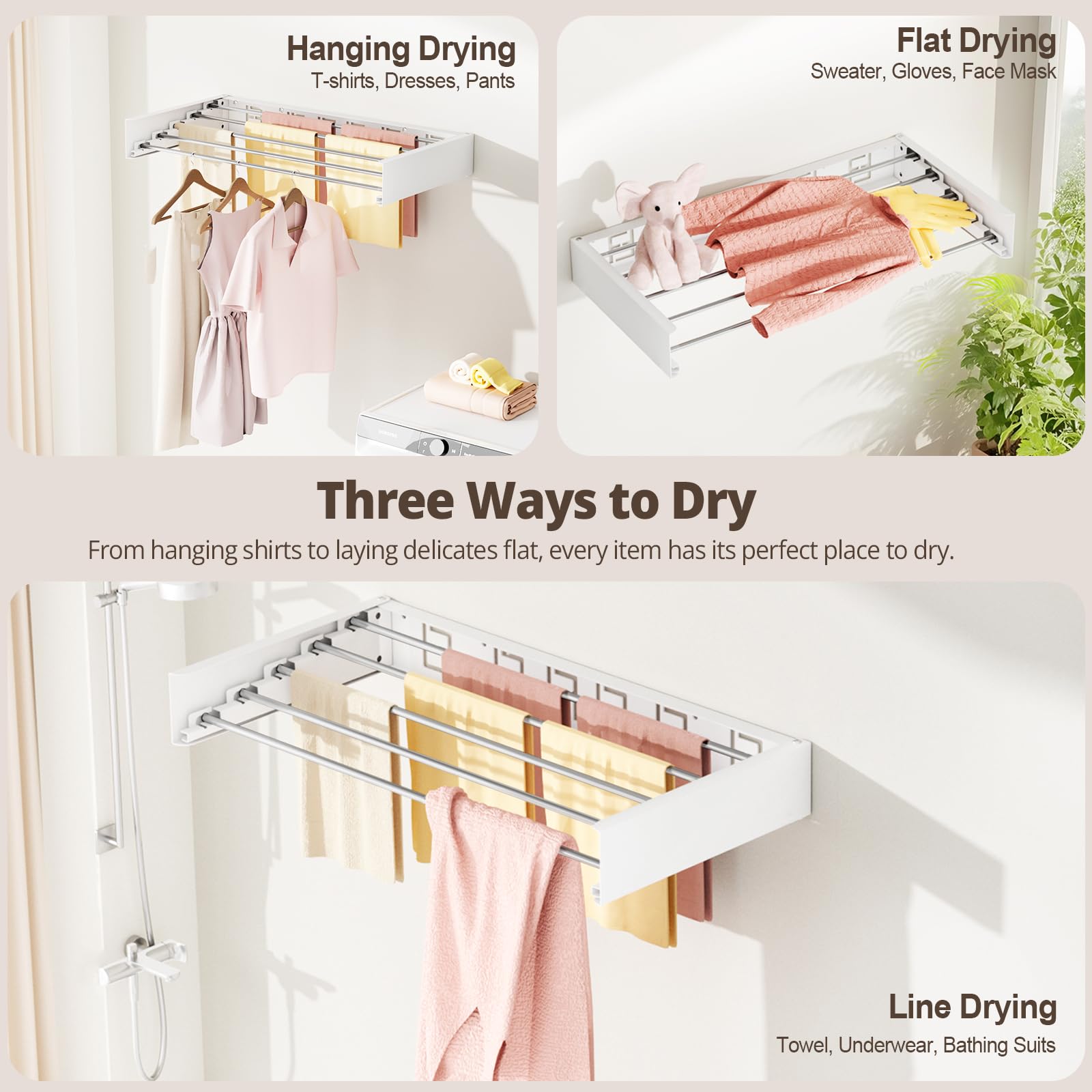 Vasunray sleek white finish suits modern interiors and dries efficiently.