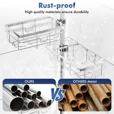 Vatex stainless steel rustproof finish resists humidity and looks sleek.