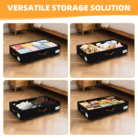 VatFott rolling under-bed drawers work with low-profile beds.