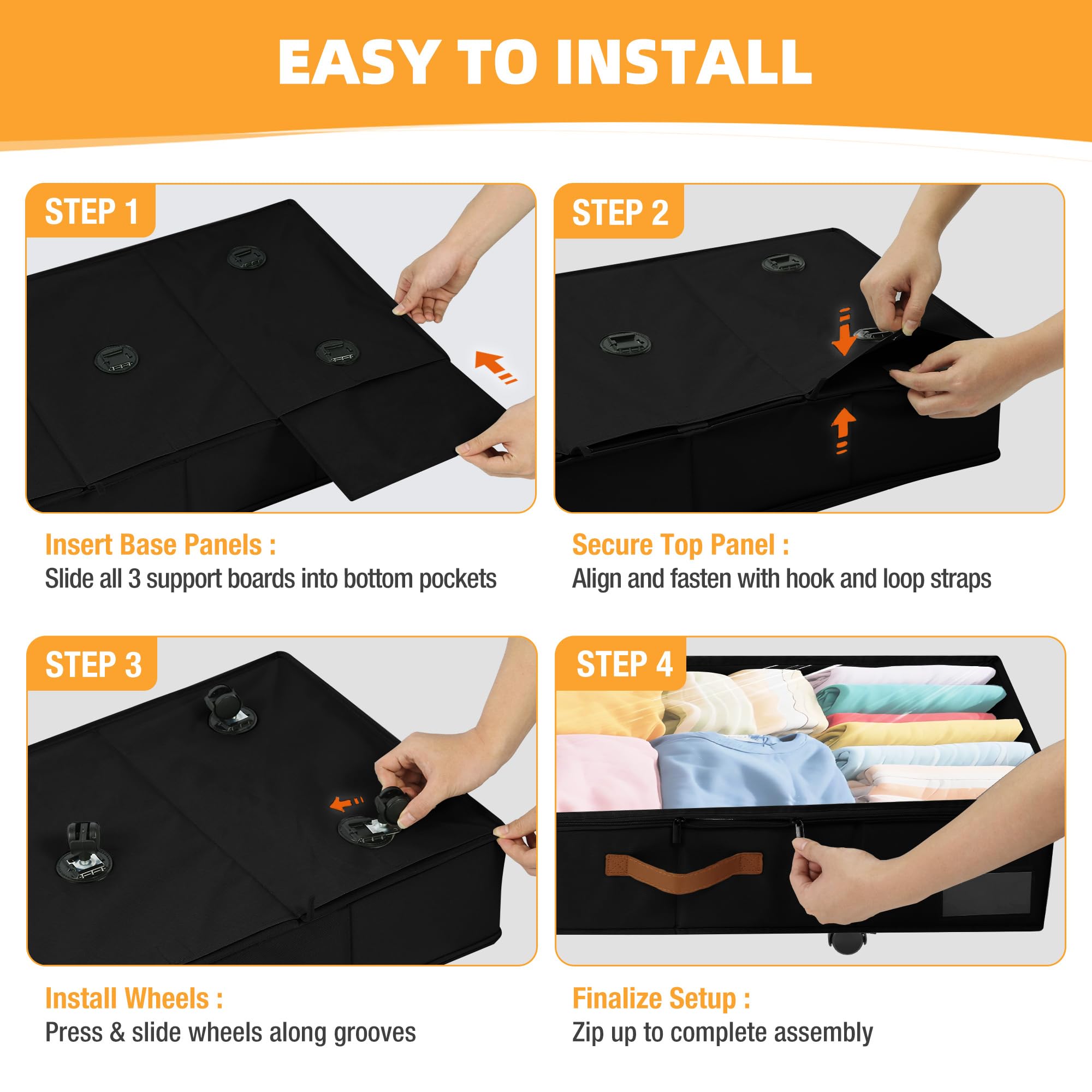 VatFott foldable design folds flat when empty to save space.