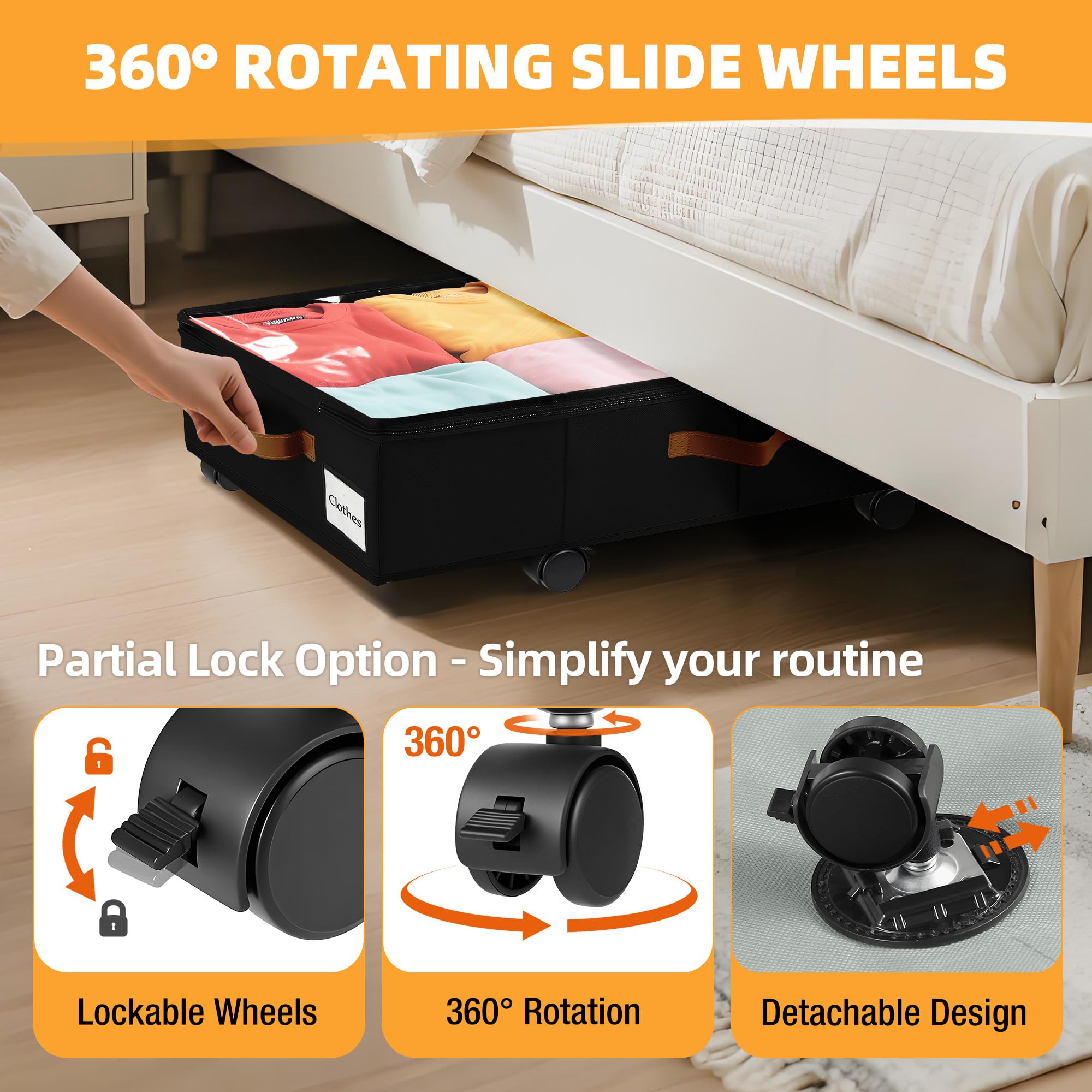 VatFott storage with sturdy sidewalls and bottom; durable design resists sagging.