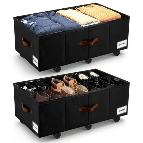 VatFott under-bed storage with wheels for easy access and smooth rolling.