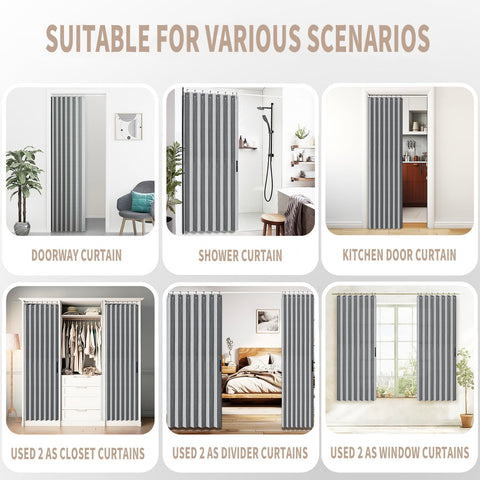 Vatge easy-install curtain comes with hardware for simple hanging.