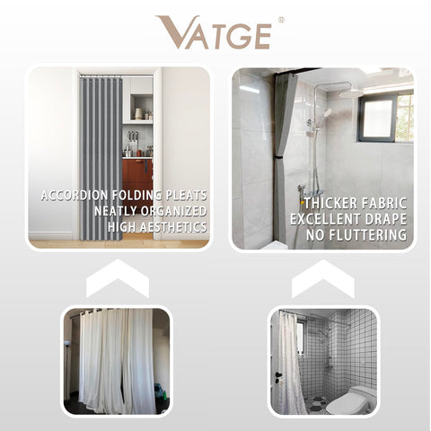 Vatge heavy-fabric curtain resists wear and keeps pleats beautiful over time.