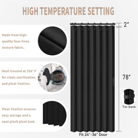Vatge room divider curtain with folding style adds flexible space.