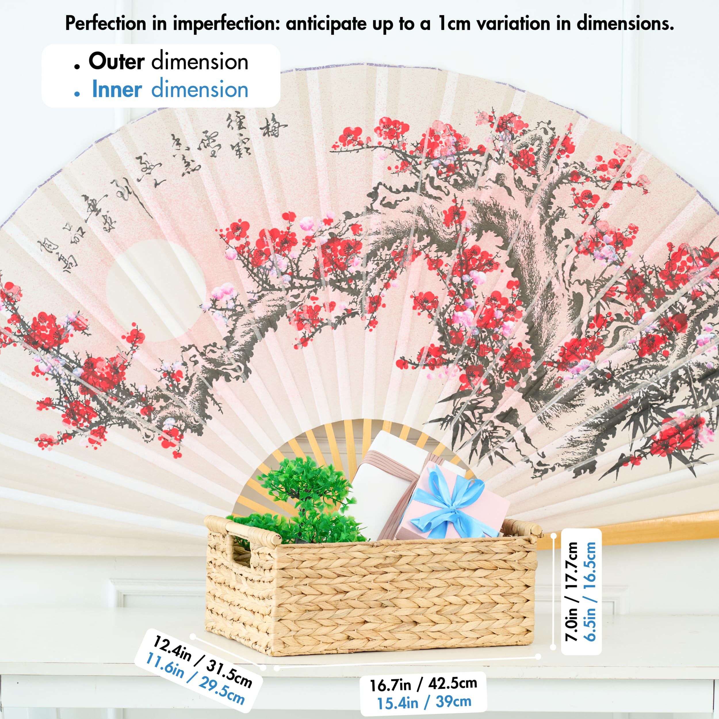 VATIMA rectangular basket with wooden handles for easy transport around the home
