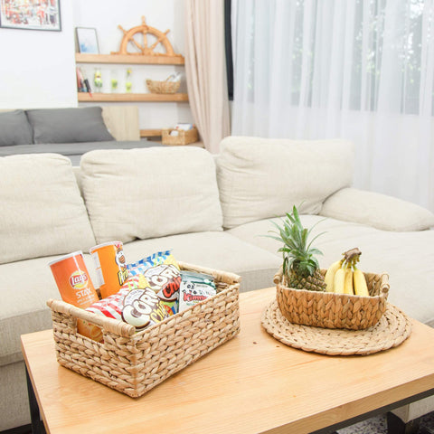 VATIMA bathroom drawer organizer basket blends with neutral interiors.