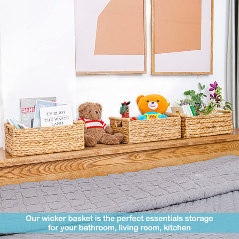 VATIMA Hyacinth large wicker basket suitable for kids’ toys and games.