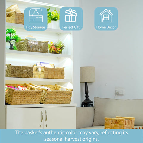 VATIMA natural storage basket enhances living room organization and decor