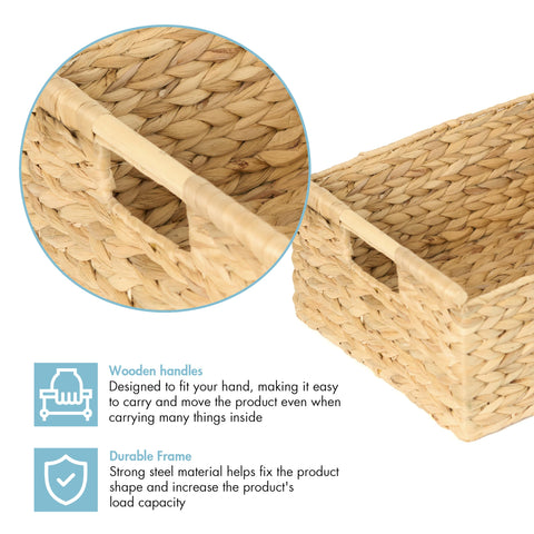VATIMA water hyacinth weave basket showcasing natural texture and eco-friendly design