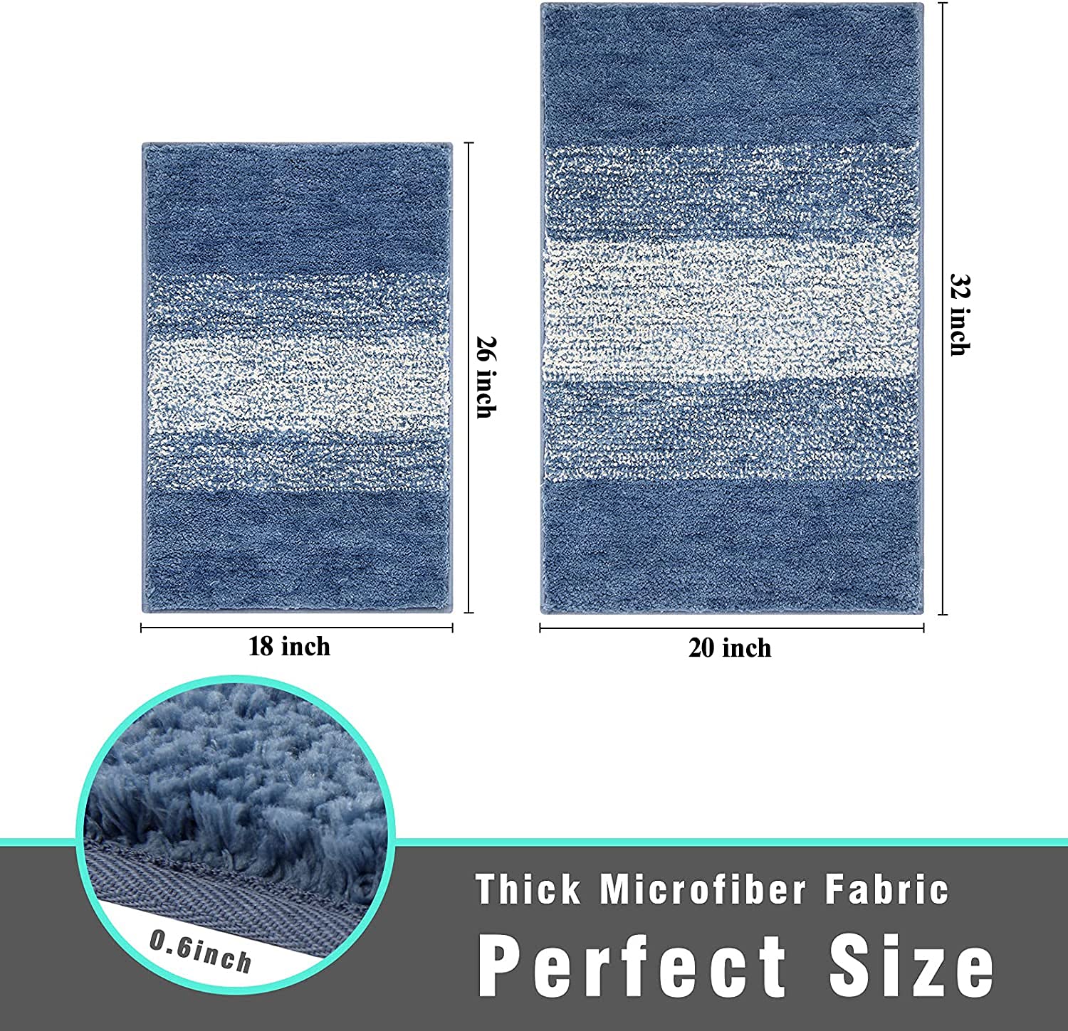Vaukki 18x26 mat positioned beside tub.