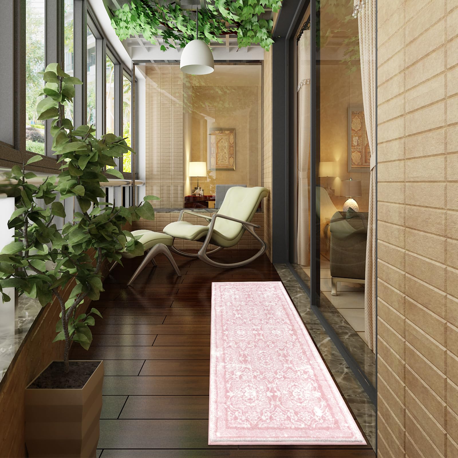 Vaukki farmhouse-style rug adds warm charm to kitchen and entry