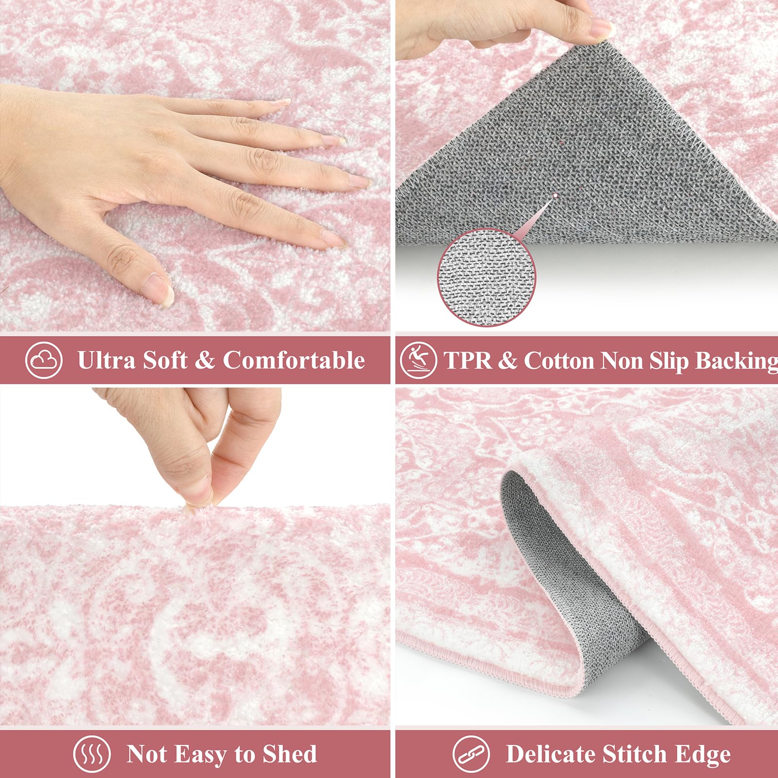 Vaukki non-slip backing rug helps reduce slips in entryways and kitchens