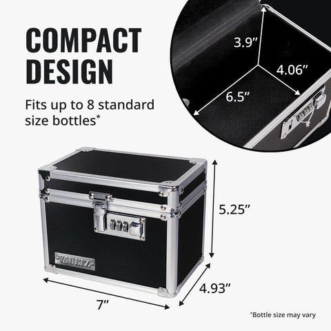 Vaultz locking medicine box compact 7-inch width fits on shelves