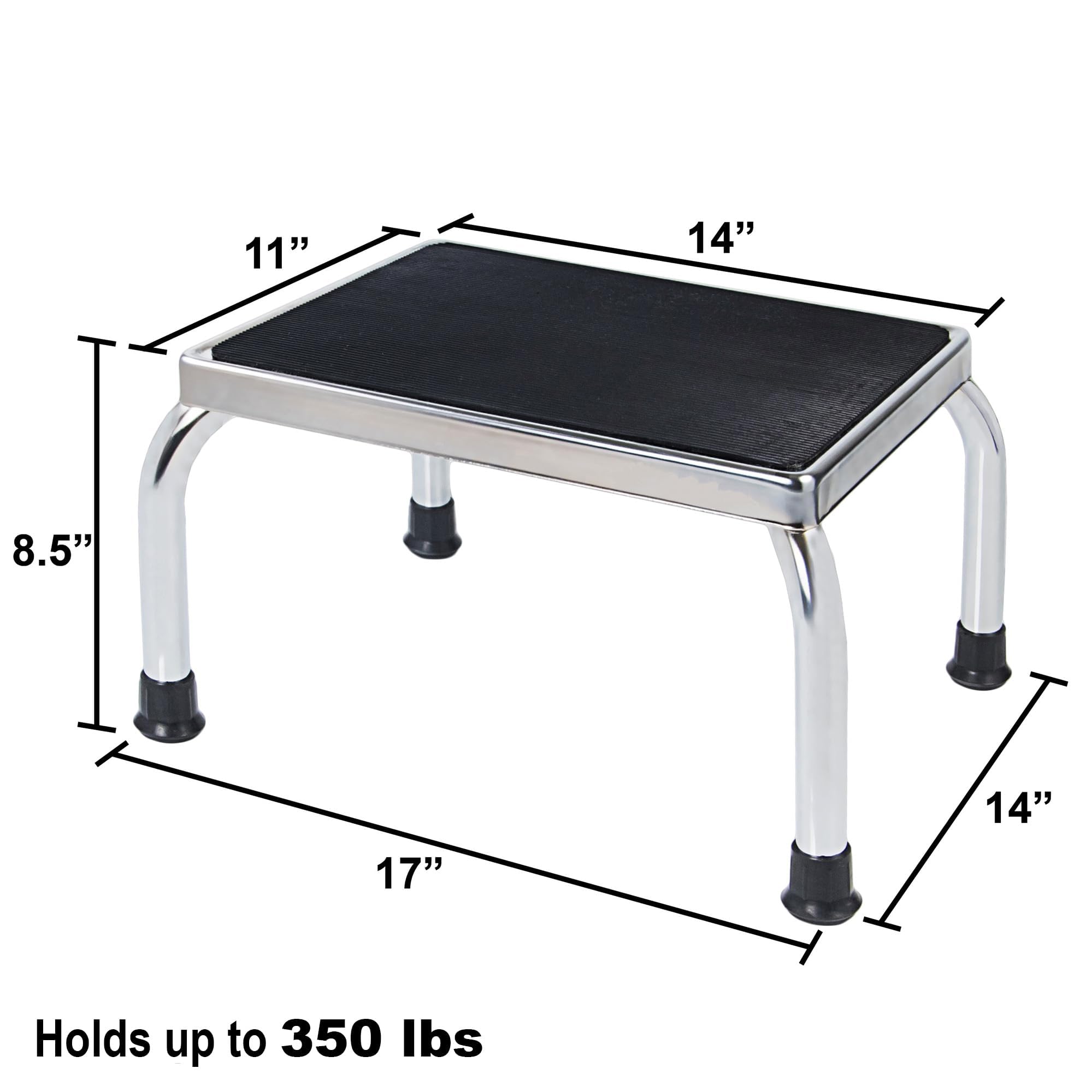 Vaunn foot step stool helps reach high kitchen shelves safely.