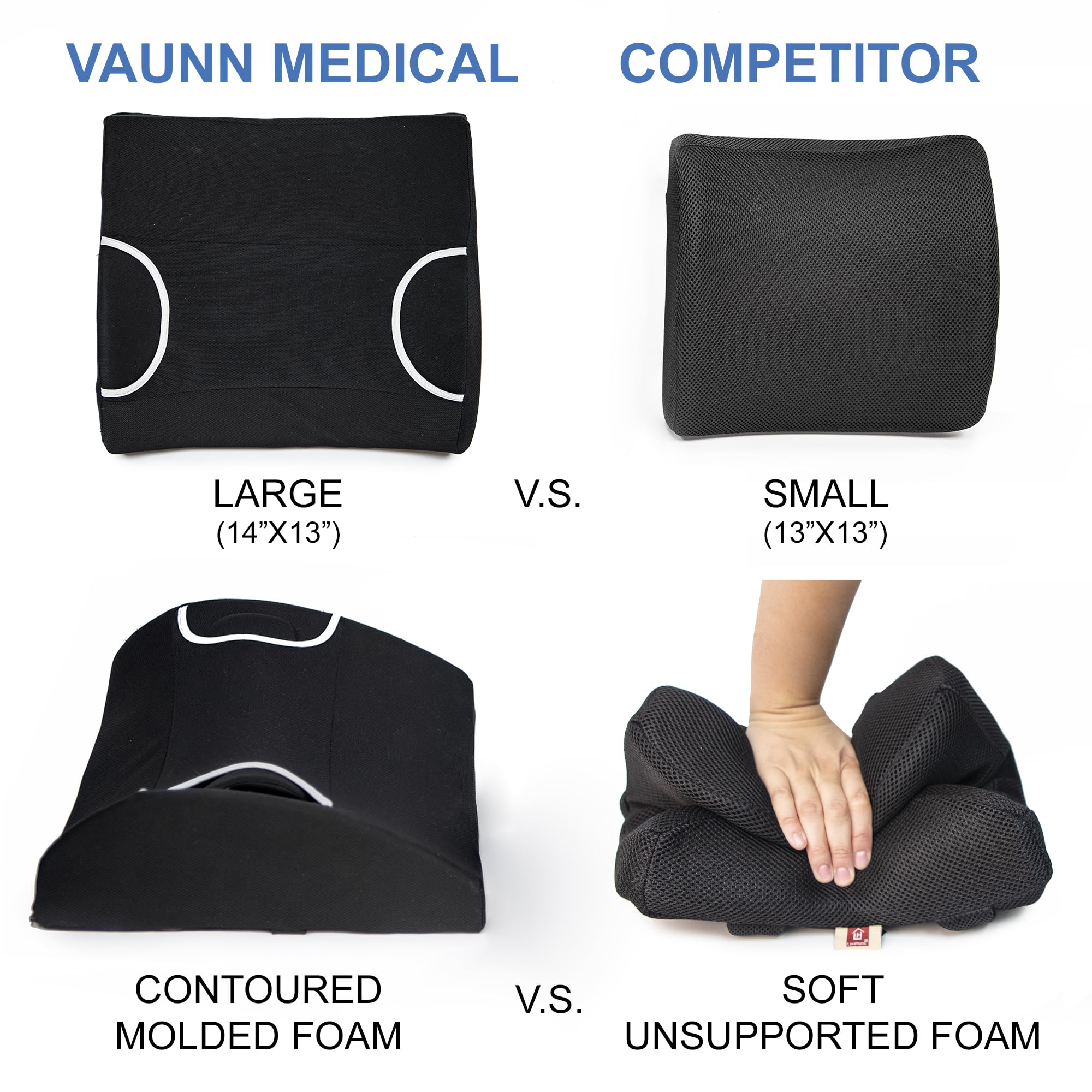 Vaunn Medical Seat Cushion removable gel insert adds comfort on demand.