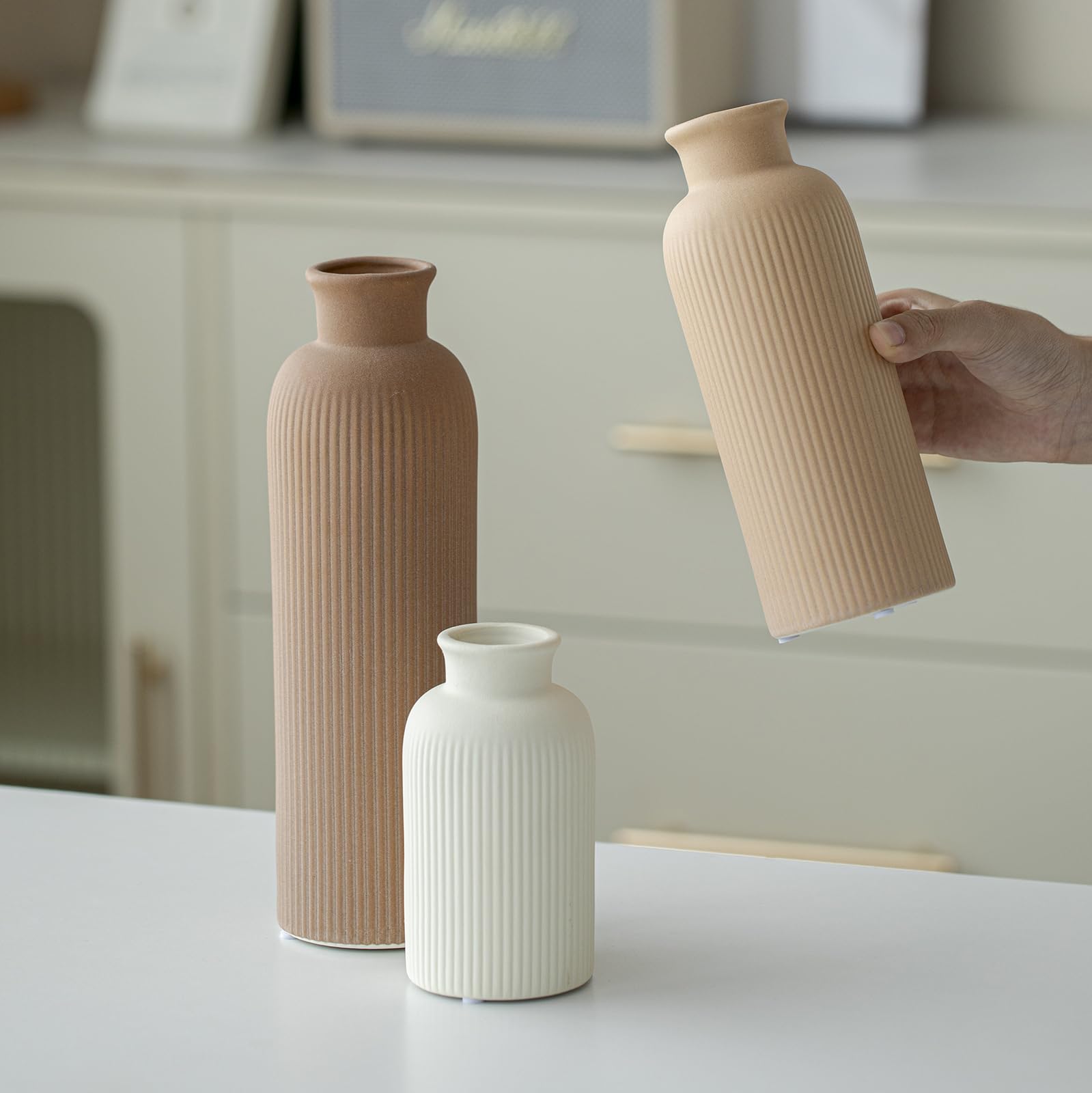 vaurcesa coffee mix vases medium height enhances tabletop display