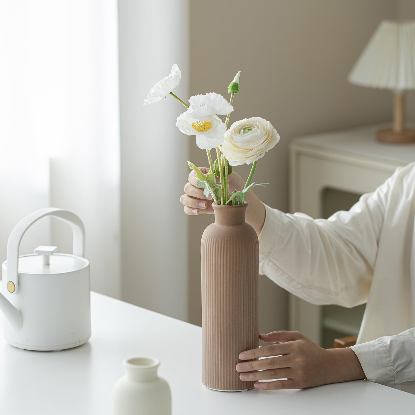 vaurcesa coffee mix vases displayed together on a shelf