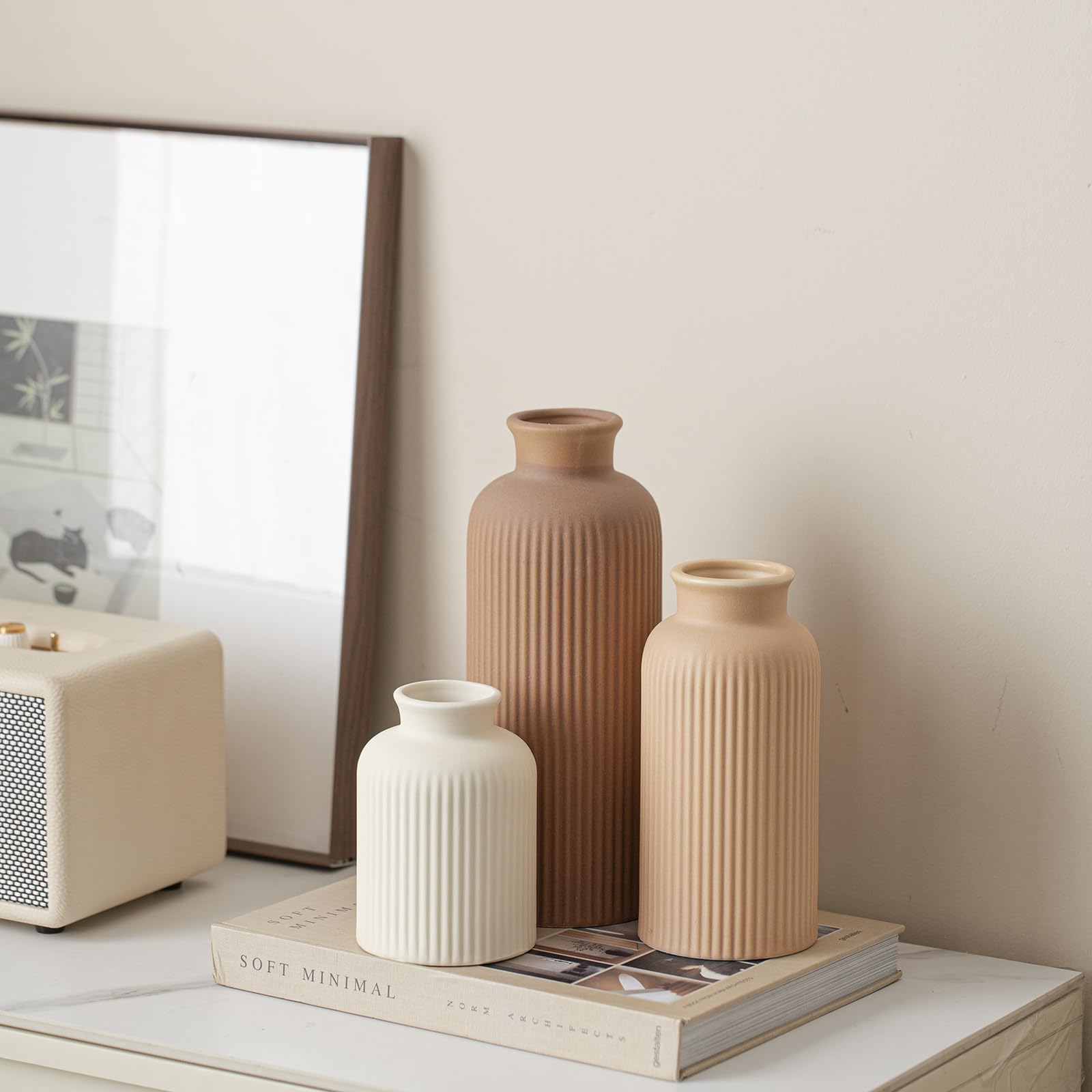 Vaurcesa office decor vase welcomes a modern minimalist workspace