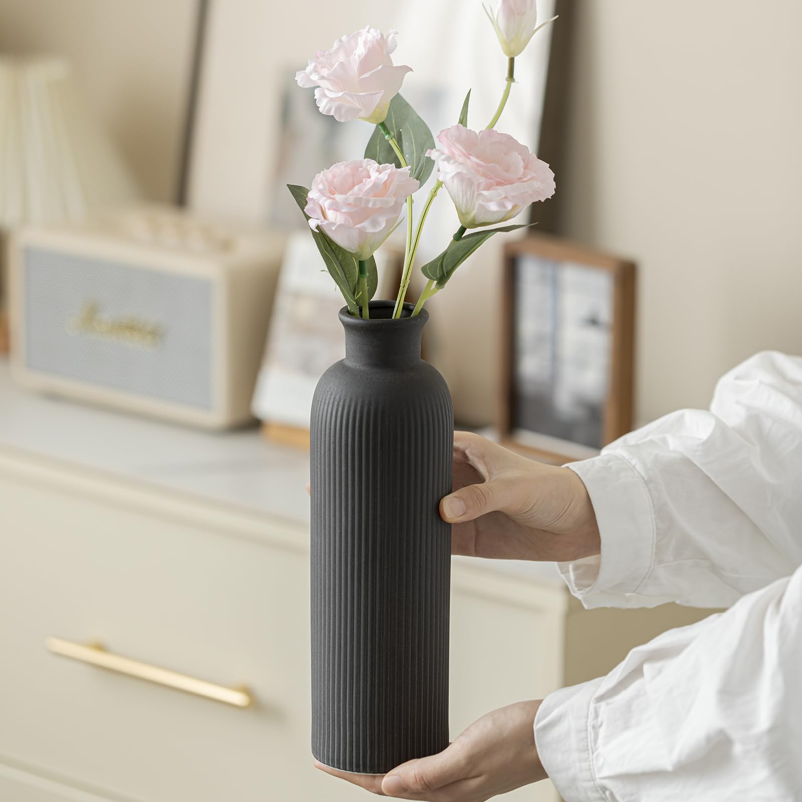 Vaurcesa living room centerpiece on a console table.