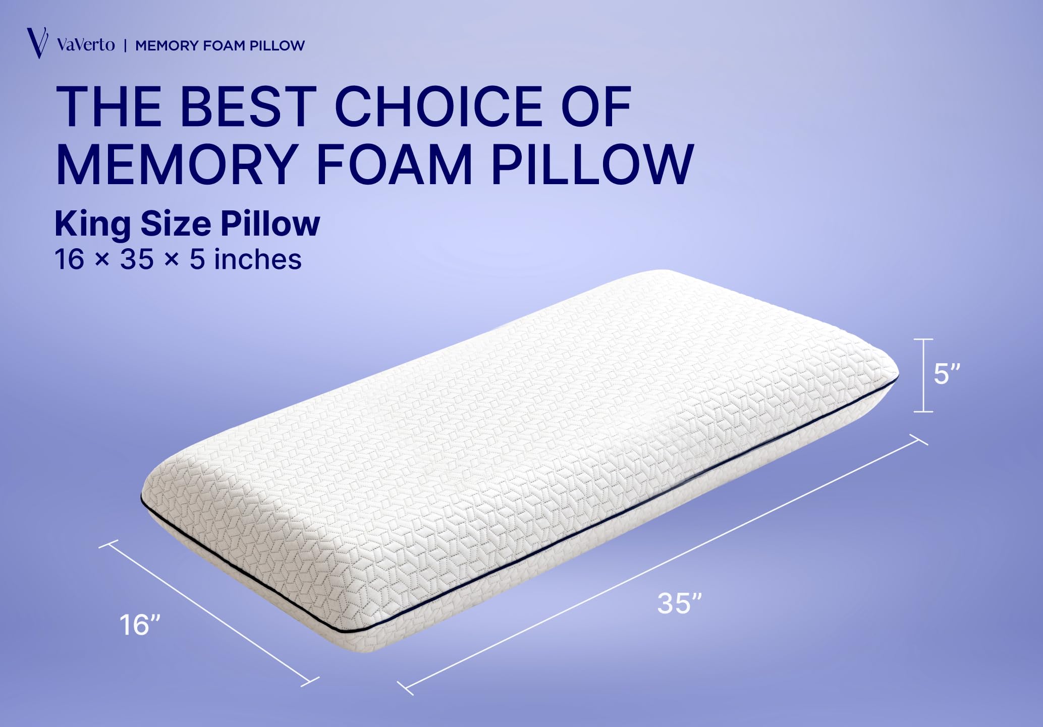 Vaverto CertiPUR-US pillow foam block demonstrating durable support.