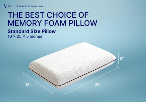 Vaverto Memory Foam Pillow 2-Pack cover open shows breathable fabric.