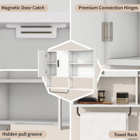 Vavkorkula cabinet with towel bars keeps towels organized
