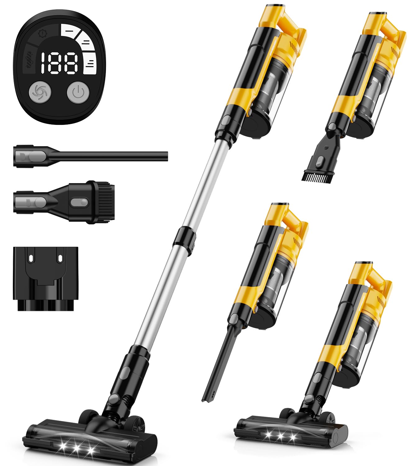 VAXCANZE 350W brushless cordless vacuum for deep cleaning on floors