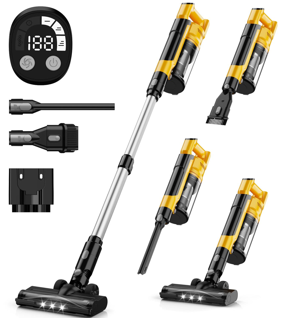 VAXCANZE 350W brushless cordless vacuum for deep cleaning on floors