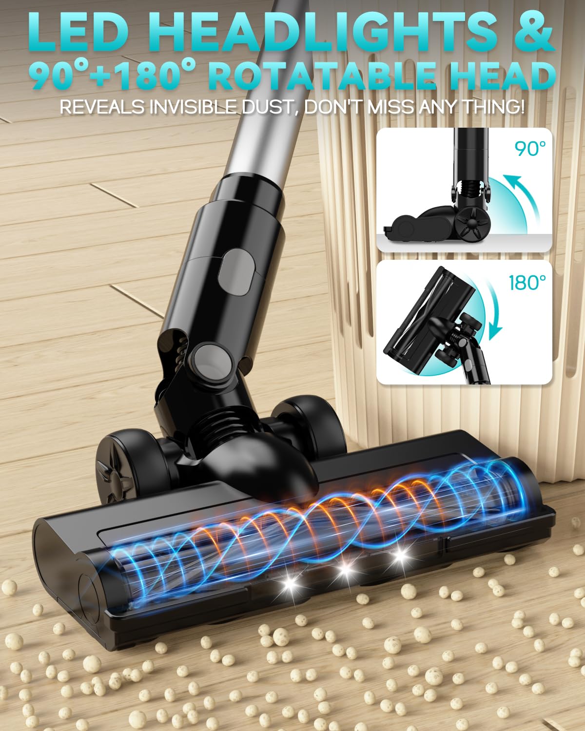 VAXCANZE 6-in-1 attachments simplify floors, upholstery, and car interiors.