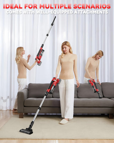 VAXCANZE car-interior cleaning with flexible swivel for tight spaces.