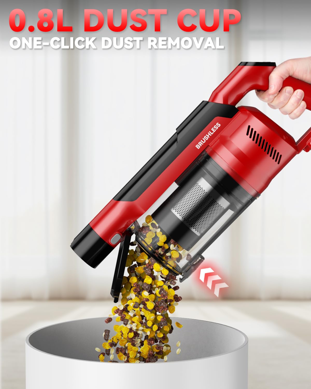 VAXCANZE multi-cyclone filtration helps maintain strong suction.