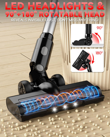 VAXCANZE wall-mount storage keeps vacuum and tools organized.