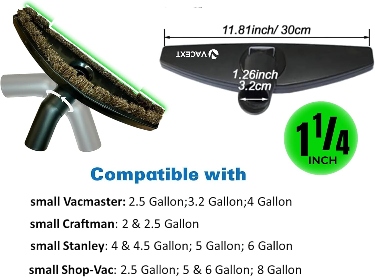 VACEXT fits 1.25 inch fittings on many vacuums for easy upgrades.