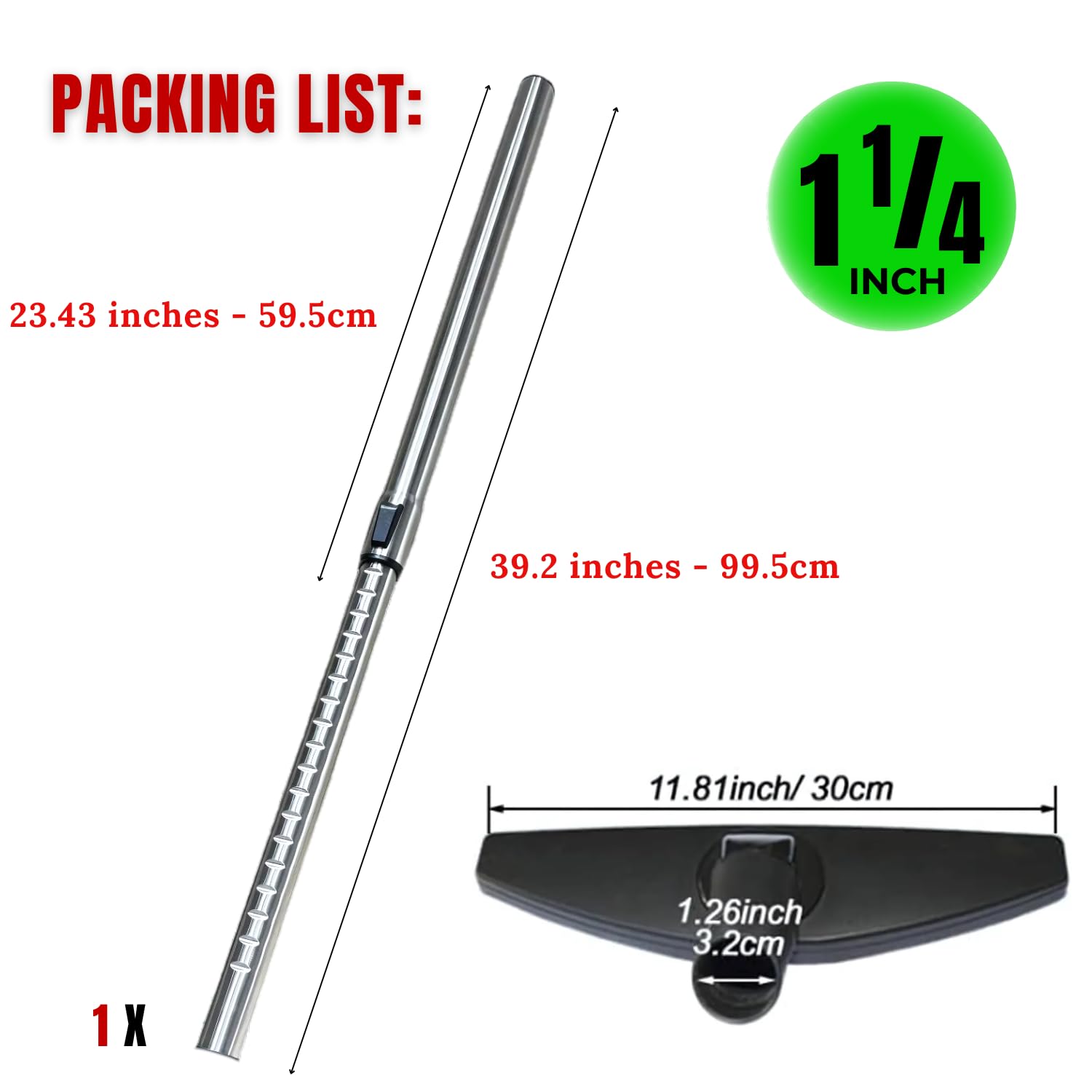 VACEXT stainless steel wand delivers durable long-lasting cleaning extensions.