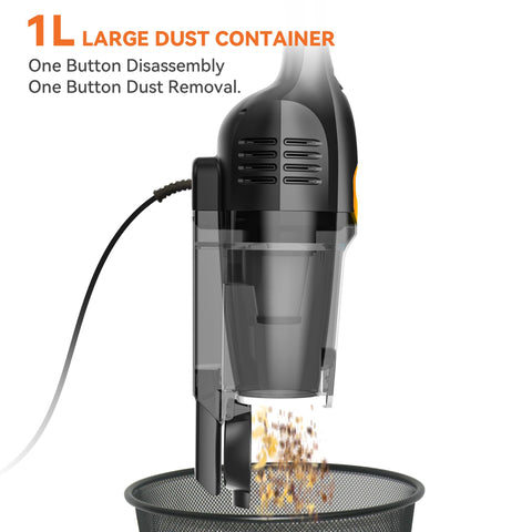 Vazone R6X pet hair pickup on furniture with versatile attachments