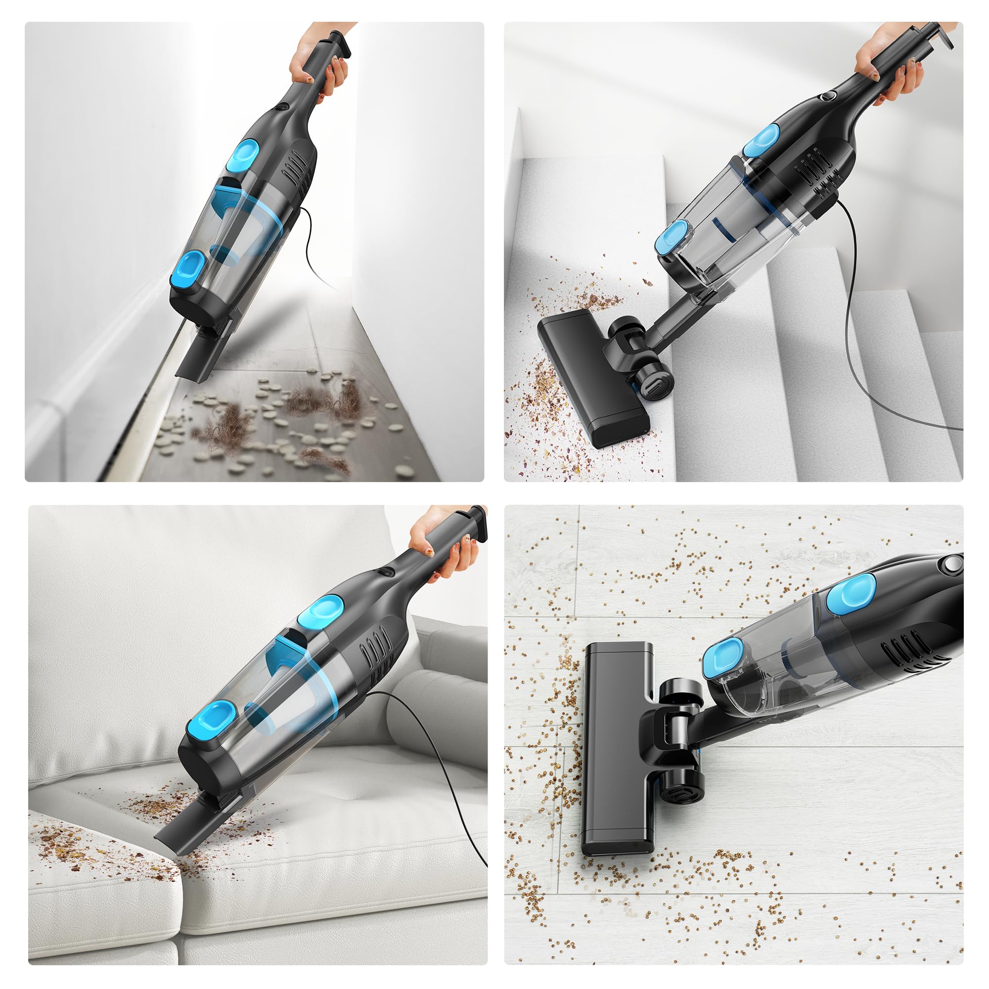 Vazone R6X cyclone HEPA filtration captures fine dust.