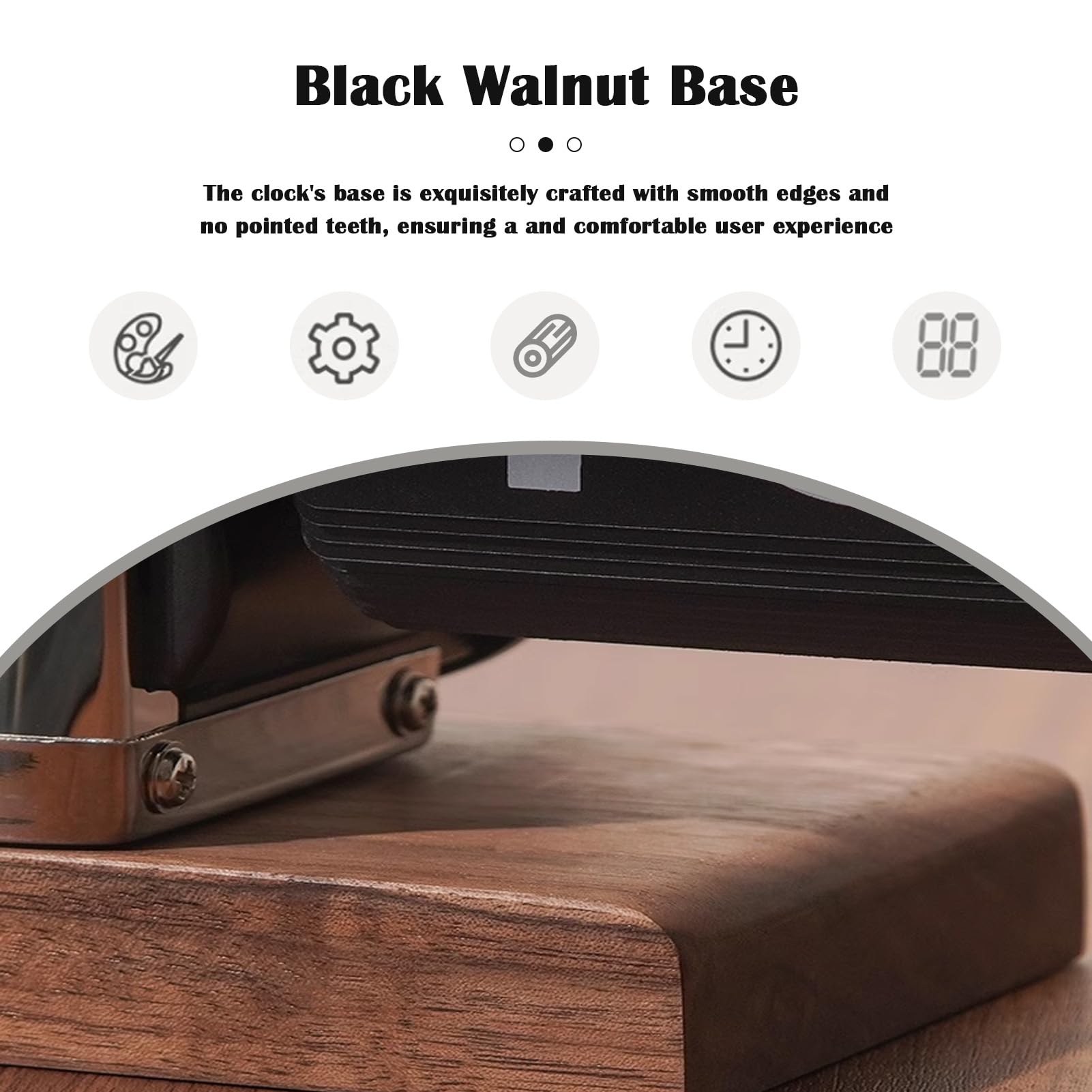 VBESTLIFE black walnut base complements modern home and office decor